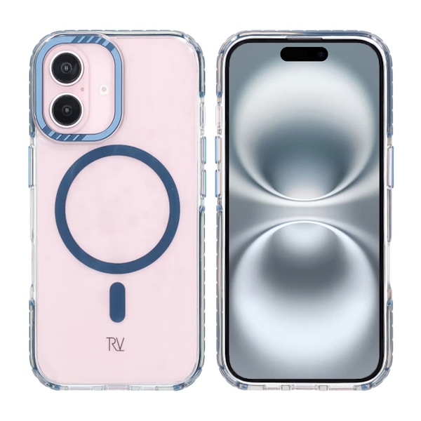iPhone 16 Rvelon Mobilskal Magnet Förstärkt - Blå Blå