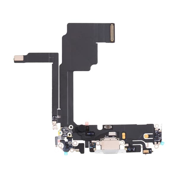 iPhone 15 Pro Laddkontakt med Flexkabel - Vit Vit