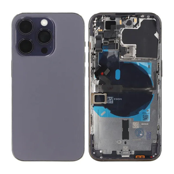 iPhone 14 Pro Baksida med Komplett Ram OEM - Lila Lila