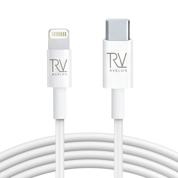 Rvelon USB-C till Lightning Kabel 2m Vit