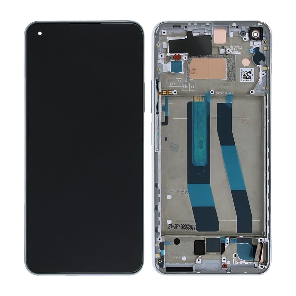 Xiaomi 11 Lite 5G NE / Mi 11 Lite 4G/5G (2021) Skärm med LCD Dis Vit