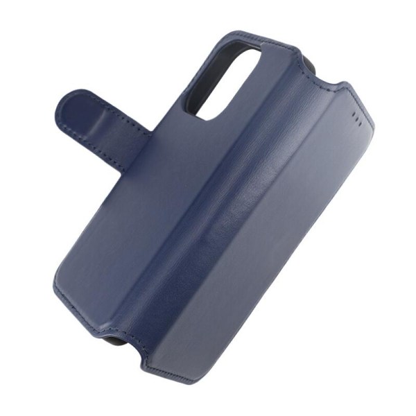 iPhone 15 Pro Plånboksfodral Läder Rvelon - Blå Marine blue