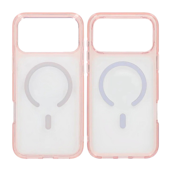 Mobilskal TPU Magsafe för iPhone 17 Pro Max - Rosa Transparent Blå
