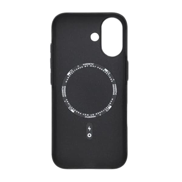 Aaltopahvikuori Magsafella iPhone 17:lle - Musta musta