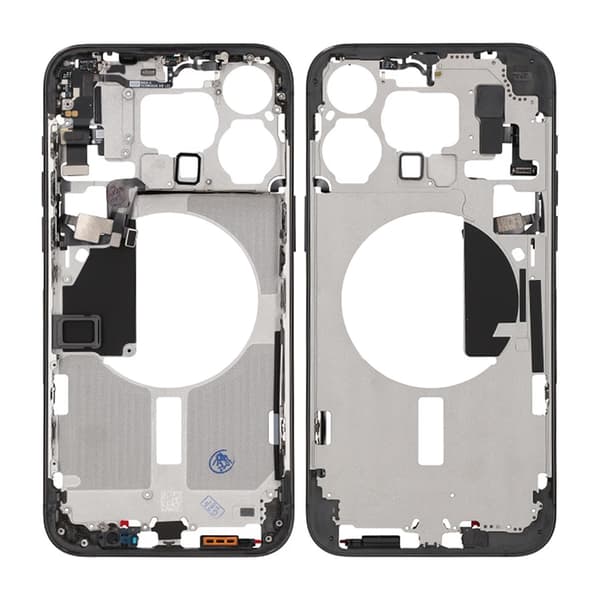 iPhone 15 Pro Max Mittenram med smådelar OEM - Titansvart musta