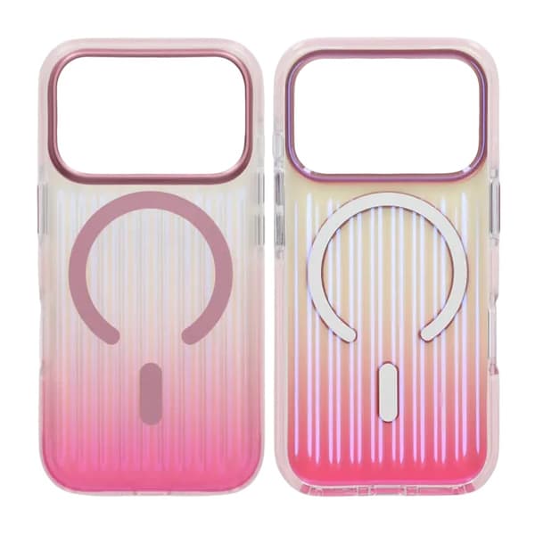 Mobilskal Korrugerad MagSafe för iPhone 17 Pro - Rosa Rosa