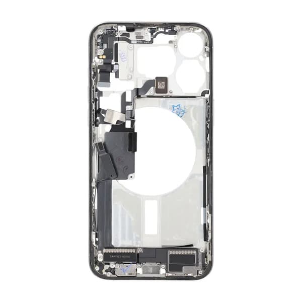 Mittenram med smådelar för iPhone 15 Pro Max - Vitt Titan OEM Vit