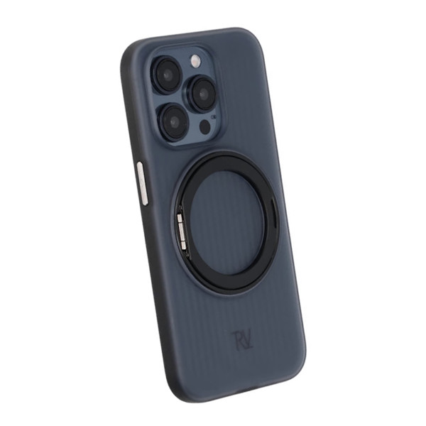 iPhone 15 Pro Max Rvelon Skal Roterande Magnet Stativ - Svart Svart