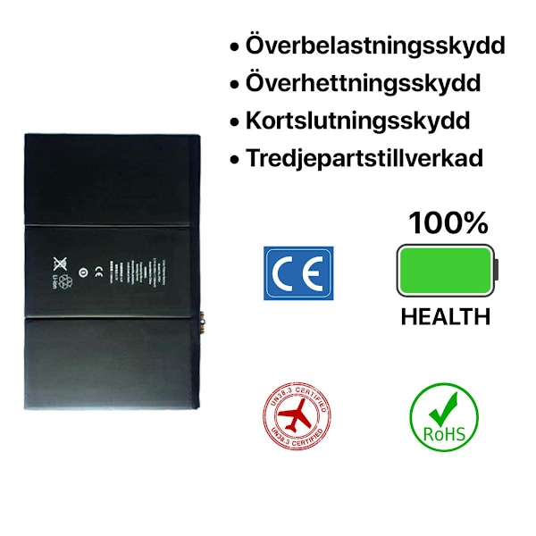 iPad 3/iPad 4 Batteri Hög Kvalité Black