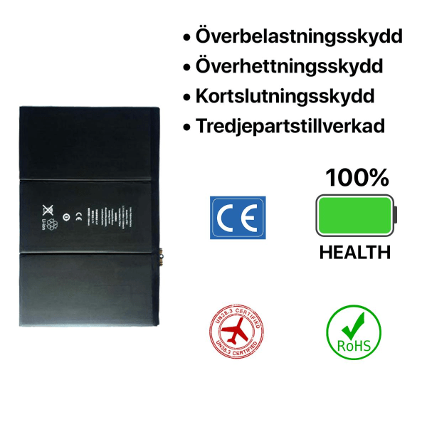 iPad 3/iPad 4 Batteri Hög Kvalité Svart