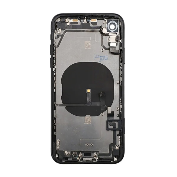 iPhone XR Back Cover Complete OEM Black With Small Parts Svart