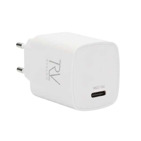 Rvelon Snabbladdare USB-C 20W Vit