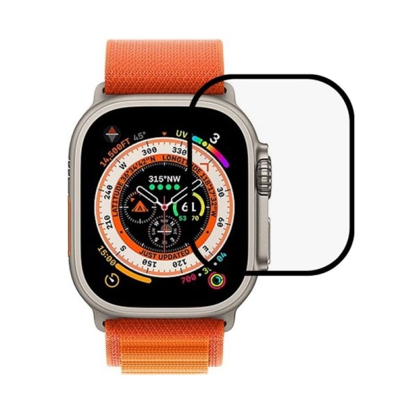 Skärmskydd Apple Watch Ultra 2 49mm - Härdat Glas Svart Svart