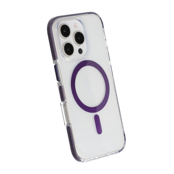 iPhone 16 Pro Mobilskal Magnet Dubbelskydd - Lila Purple