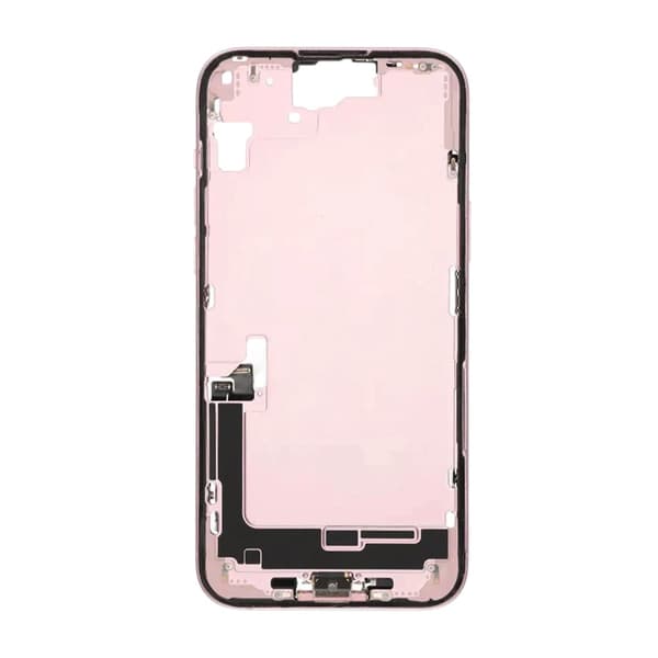 Mittenram med smådelar för iPhone 15 Plus - Rosa OEM Pink