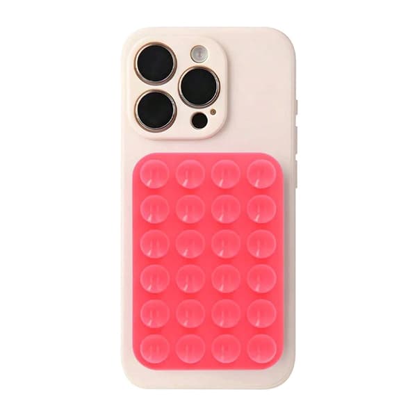 MagSafe Silicone Suction Cup Phone Mount Rose Red punainen