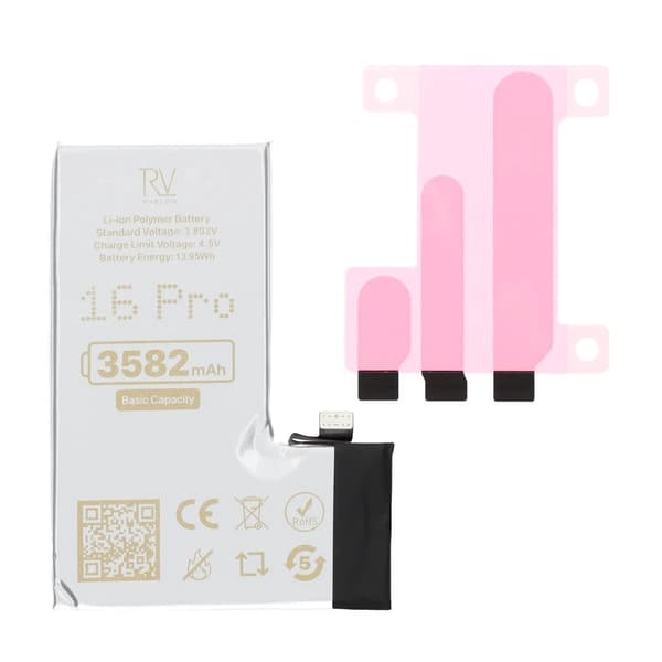 Rvelon Premium Batteri för iPhone 16 Pro - 3582mAh