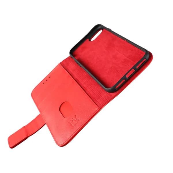 iPhone 7/8/SE (2020/2022) Plånboksfodral Läder Rvelon - Röd Röd