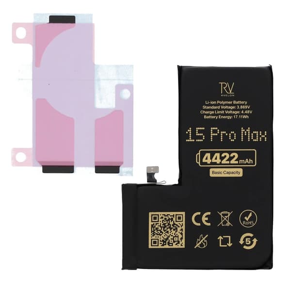 Rvelon Premium-akku iPhone 15 Pro Maxille - 4422mAh