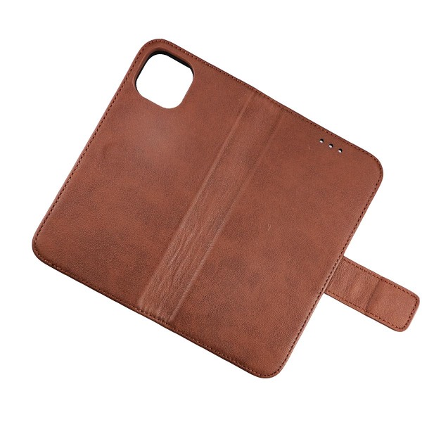 iPhone 11 Plånboksfodral Läder Rvelon - Brun Brown