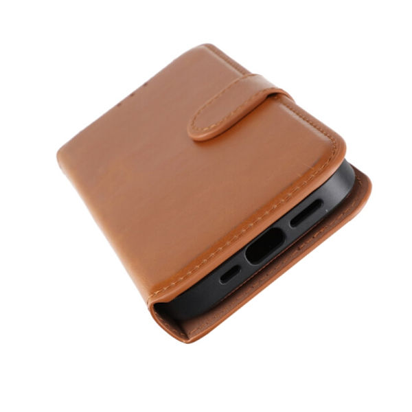 iPhone 15 Pro Plånboksfodral Magnet Rvelon - Brun Brun
