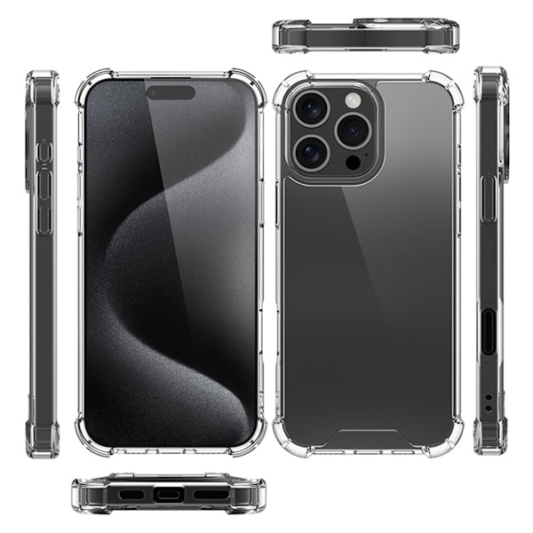 iPhone 16 Pro Mobilskal Stöttåligt - Transparent Transparent