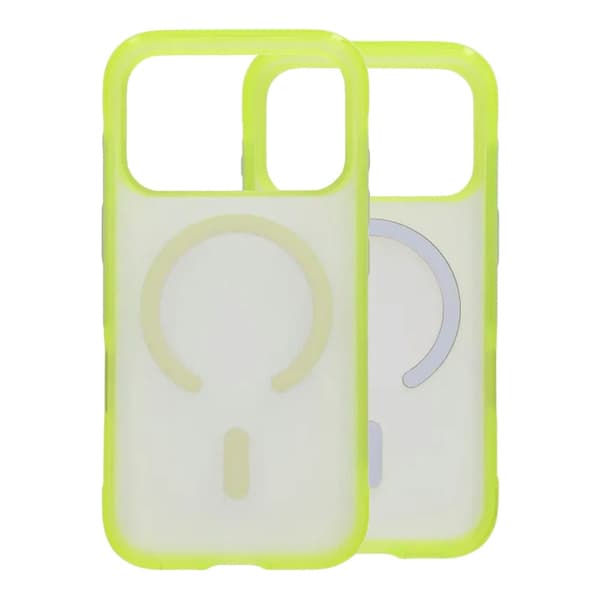 Mobilskal med Airbag och MagSafe för iPhone 17 Pro Max - Lime keltainen