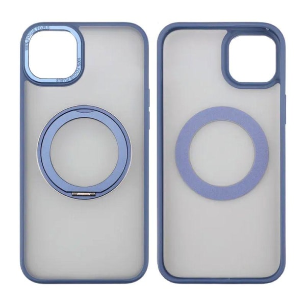 iPhone 15 Plus Skal med MagSafe Stativ Rvelon - Blå Blue