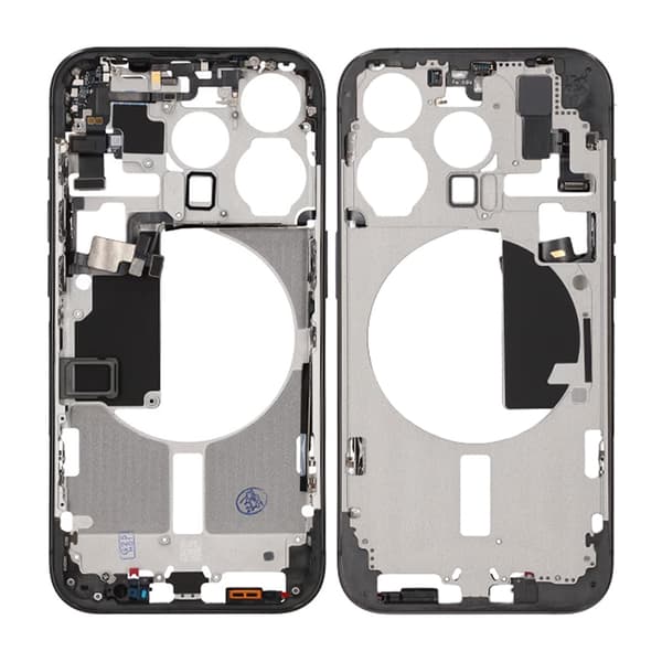 iPhone 15 Pro Mittenram med smådelar OEM - Titansvart sort