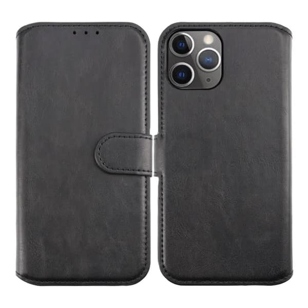 iPhone 12/12 Pro Plånboksfodral Magnet Rvelon - Svart Svart