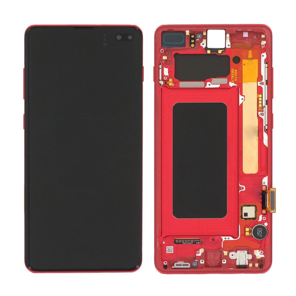 Samsung Galaxy S10 Plus (SM-G975F) Skärm med LCD Display Origina Red