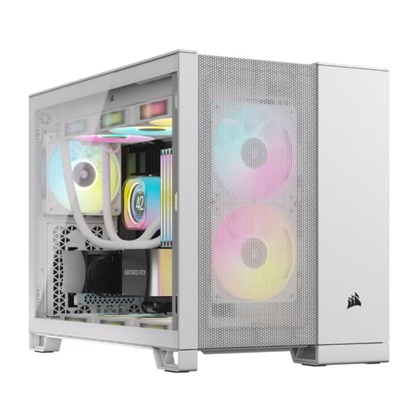 Corsair 2500D AIRFLOW Mid Tower Dual Chamber PC-chassi, Vit - Nyskick vit