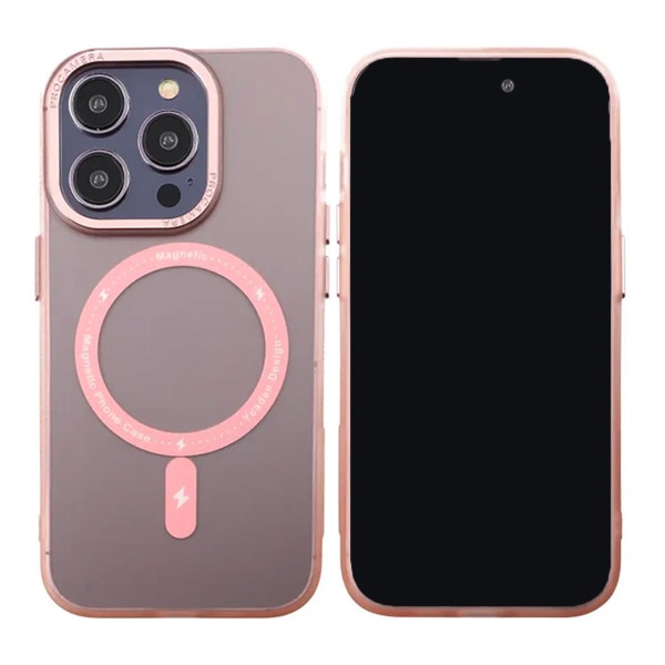 iPhone 14 Pro Mobilskal med MagSafe - Frostat Rosa Rosa