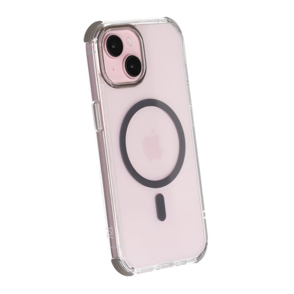 iPhone 15 Rvelon Mobilskal Magnet med Kantskydd - Grå grå