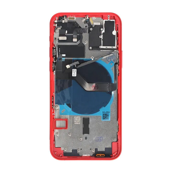 iPhone 12 Baksida med Komplett Ram OEM - Röd Red