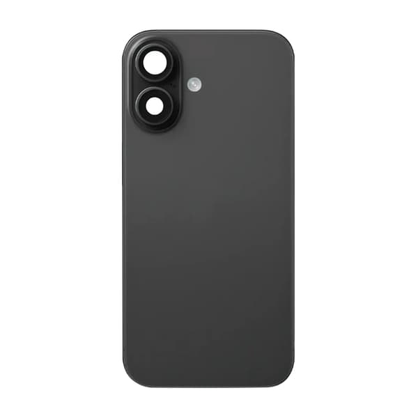 iPhone 16 Baksida Glas med smådelar - Svart Svart