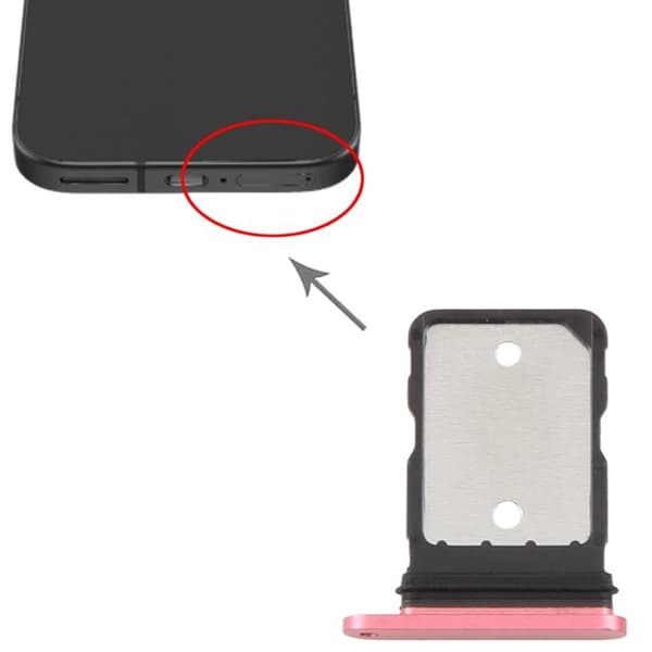 Google Pixel 9a Simkortshållare - Rosa rosa