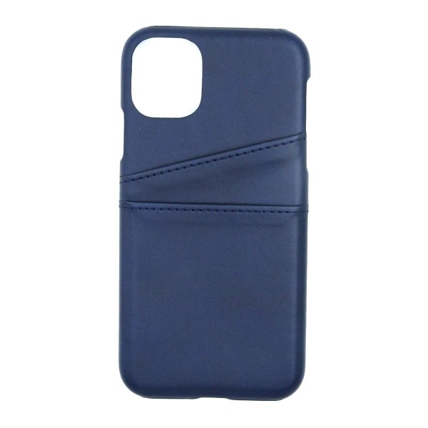 Mobilskal Läder med Kortfack iPhone 11 Pro Max - Blå Blue