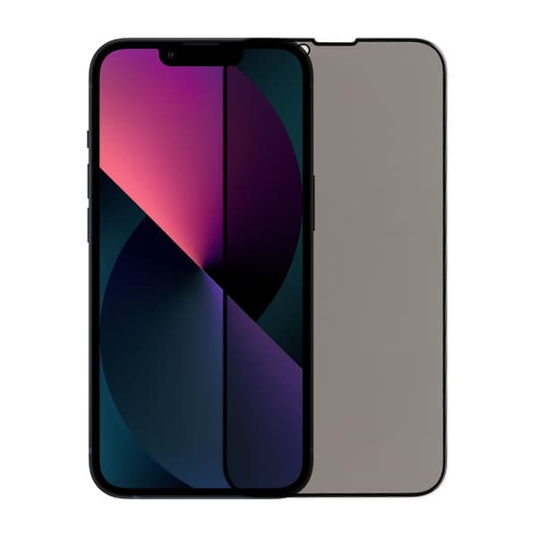 Skärmskydd Privacy iPhone 13/13 Pro/14/16e - 3D Härdat Glas Transparent