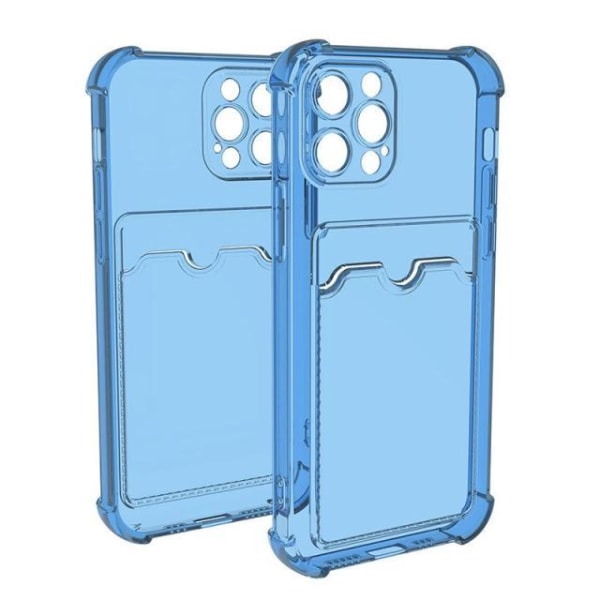 iPhone 13 Pro Stöttåligt Skal med Korthållare - Blå Blue