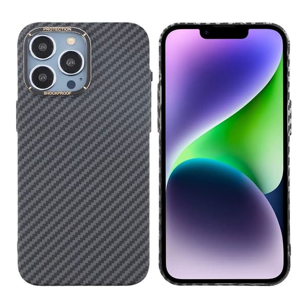iPhone 15 Pro Mobilskal i Kolfiber - Svart Black