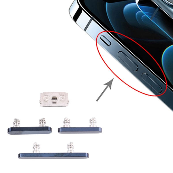 iPhone 12 Pro/12 Pro Max Sidoknappar - Blå Blå