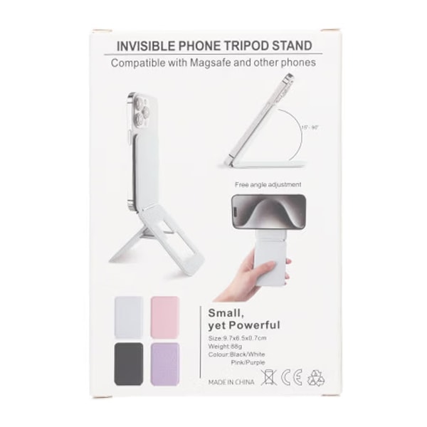 Utfällbart MagSafe Stativ Fodral för iPhone - Grå Grey