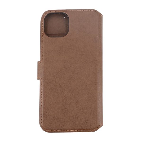 iPhone 15 Plus Plånboksfodral Läder Rvelon - Brun Brown