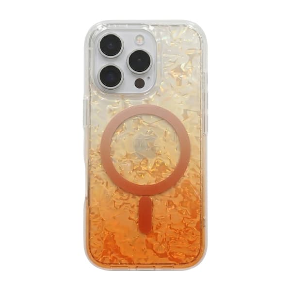Skimrande MagSafe Mobilskal för iPhone 16 Pro - Orange oranssi