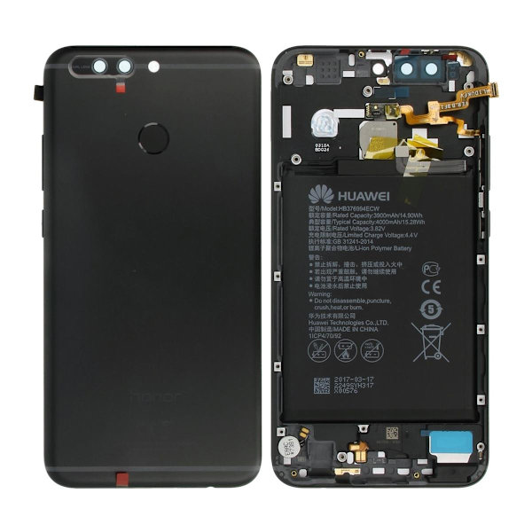Honor 8 Pro Baksida Original - Svart Black