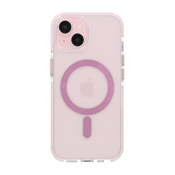 iPhone 15 Mobilskal Magnet Dubbelskydd - Rosa Rosa