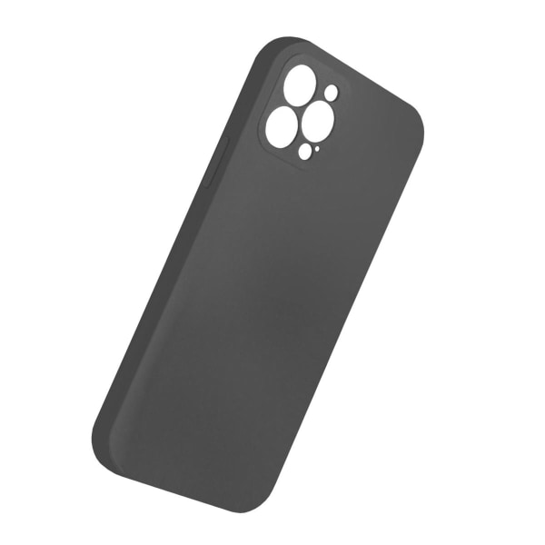 iPhone 12 Pro Max Silikonskal med Kameraskydd - Svart Svart