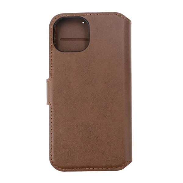 iPhone 15 Plånboksfodral Läder Rvelon - Brun Brown