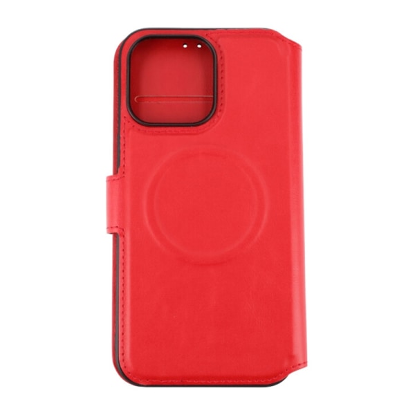 iPhone 15 Pro Max Plånboksfodral med Magsafe Rvelon - Röd Röd